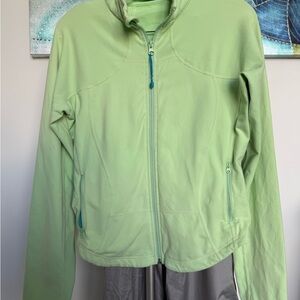Lululemon Athletica Green Zip Up Sweater